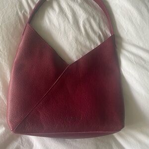 Portland Leather Deep Red Shoulder Bag